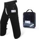 Chainsaw Chaps Apron 8-Layer Wrap for Men/Women Loggers Forest Workers Protective Chain Saw Pants Adjustable (Small Size: 35", Black)