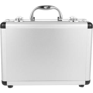 DOITOOL Metal Briefcase Aluminum Tool Case Tool Chest, Portable Tool Box with Padded Foam, Lockable Storage Toolbox for Measurement Instruments Tool Box (32 x 23 x 11cm, Sliver)