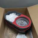 Simpli-Magic 79349 Spin Mop Cleaning System with 3 Microfiber Mop Heads, Red/GRAY,Red/Black