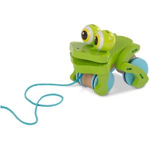 Melissa & Doug First Play Frolicking Frog Wooden Pull Toy