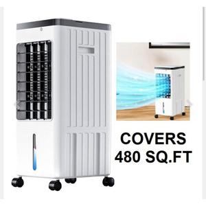 PORTABLE 3-SPEED EVAPORATIVE AIR COOLER WITH REMOTE CONTROL - 110V - 70W - WHITE/BLACK - (MODEL:W11)