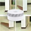 TAROSE Weather Stripping, Silicone Door Seal Strip Door, Window, Transparent 16 Feet Long, White (Width 25mm)