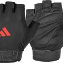 adidas Essential Training & Weightlifting Gloves, Fingerless Workout Gloves (Medium, Black)