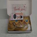 morvally Blonde Princess Cosplay Synthetic Wig with Crown and Earrings for Adult Women Long Wavy Costume Wig Set for Halloween Party (Adults Blonde)