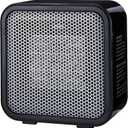 Amazon Basics Ceramic Space Heater, Mini Heater for Office Desk, Portable Tent Heater for Camping (Indoor Use), 500 W, With Tip-Over Protection, Lightweight (1.4 LBS), Black, 5.8"D x 3.4"W x 6"H