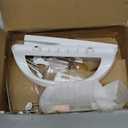 Patio Sliding Door Handle Set with Mortise Lock, Key Cylinder and Keeper, Replacement Handle Lock Set Fits Door Thickness from 1-1/2" to 1-3/4", 3-15/16" Screw Hole Spacing, Keyed, White