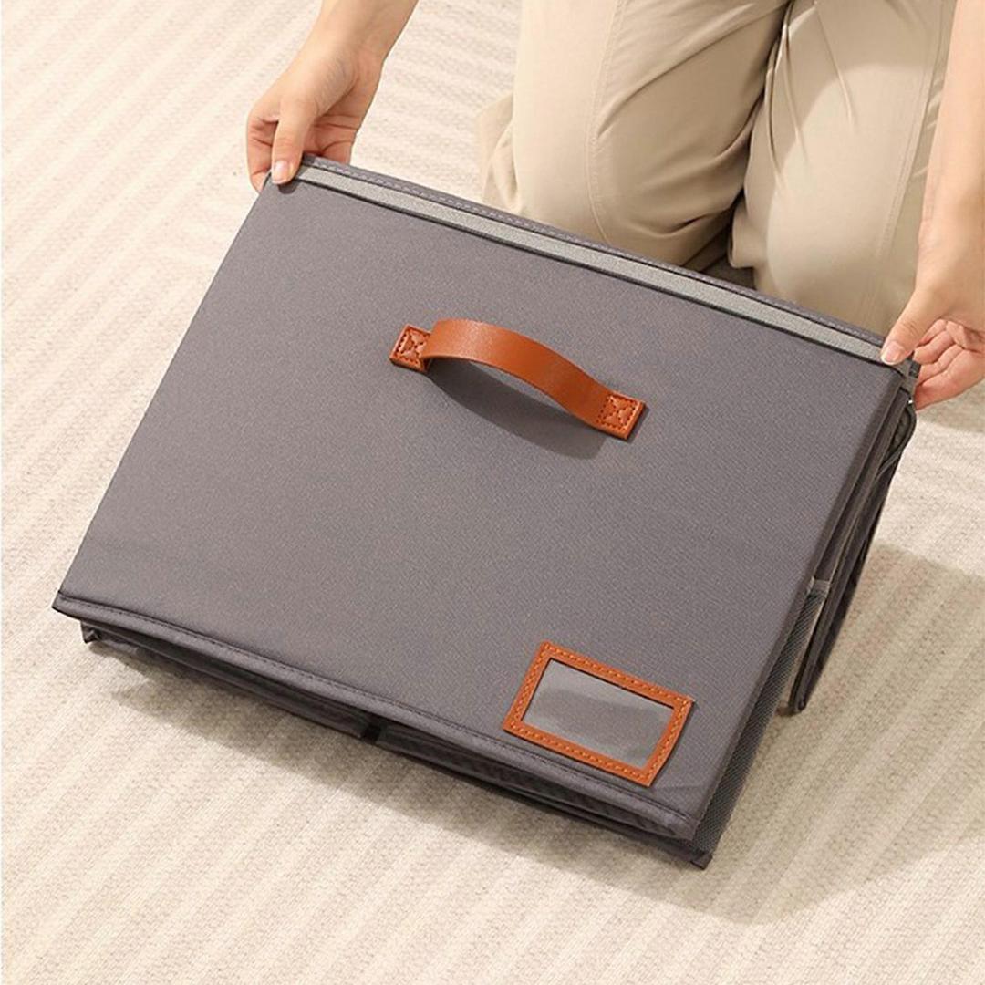  Collapsible Cube Bin Heather Grey Soft Storage Collection