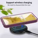 for Galaxy S22 5G case,Samsung S22 Heavy Duty case,[Military Grade Protective ],[Shockproof] [Dropproof] [Dust-Proof], Compatible with Samsung Galaxy S22 5G (WineRed/Pink)