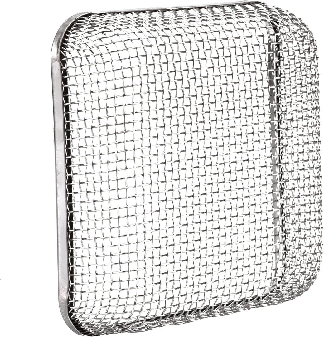 RecPro RV Water Heater Vent Screen | Flying Insect Cover | 4 1/2" x 4 1/2" with Installation Tool