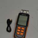 Proster Rechargeable Moisture Meter - Wall Moisture Meter with 5 Modes (Index, Concrete, Cement, Plaster, Wood) & 3-Colour Screen, Pinless Damp Tester with Visual & Sound Alerts Detects up to 40mm