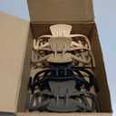 OPAUL Hair Clips for Thick Hair, 4 Pack - Extra Large Hair Claw Clips for Women, 4.75" Hair Accessories for Women Girls Gifts, Neutral 4 Colors: Blonde, Caramel, Chestnut, Black