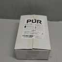 PUR Plus Vertical Faucet Mount Water Filtration System, Lead-Reducing Water Filter For Sink Faucet, Easy Install, 100 Gallons, Compatible with Sinks with External Aerators, Grey