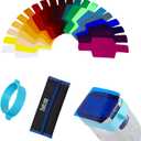 Selens Universal Flash Gels Lighting Filter SE-CG20-20 pcs Combination Kits for Camera Flash Light Strobe Light, Color Correction Filter Color Gels for Speedlight