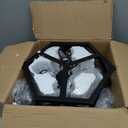 ZSDHXi Black Semi Flush Mount Ceiling Light, Modern Foyer Lighting Fixture, 4Light Metal Ceiling Lamp, Small Farmhouse Chandelier for Hallway Entryway Porch Bedroom Kitchen, E12 Base