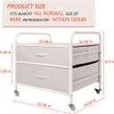 WAYTRIM Mini Fridge Stand with Storage, Kitchen Fridge Stand Mini Fridge Organizer Stand for Dorms Refrigerator Stand with Metal Frame Wooden Tabletop 4 Swivel Wheels for Mobility - White