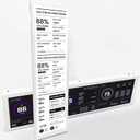 WOWNOVA 8.8" Computer Temp Monitor (Dynamic Theme Supported), 1 Click 1 Cable to Get Started Quickly PC Temperature Display Sensor Panel IPS Mini Secondary Screen CPU RAM HDD Data FPS Monitor (White)