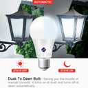 Sengled Dusk to Dawn Light Bulbs Outdoor, A19 LED Sensor Bulbs 3 Pack, 5000K Daylight 1200 Lumens, 75W Equivalent 10.5W, E26 Base Automatic On/Off Photocell Light Bulbs for Porch and Garage