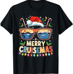 Merry Cruisemas 2025 Funny Christmas Santa Reindeer Cruise TShirt, M