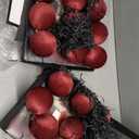 18PCS Burgundy Red Velvet Christmas Ornaments Set  Large Flocked Shatterproof Baubles for Xmas Tree Decoration, Hanging Ornaments for Holiday & Home Dcor (Burgundy Red, 3 Inch / 8 cm)