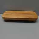 Farmhouse Wood Tray Rustic Wooden Pedestal 12 * 5.5 * 2 inches Decorative Wood Riser for Farmhouse Kitchen Counter Bathroom Room Decor (Brown)