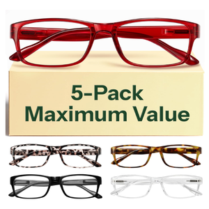 Gaoye 1.75 Professional Reading Glasses for All Day  Computer Readers with Blue Light Protection  Value Pack