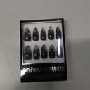 Glamnetic Press On Nails x Harry Potter - Dementor | Medium Almond Fake Nails with Smoky Black Gradient Tips, Salon Quality, Officially Licensed | 15 Sizes - 30 Nail Kit with Glue