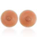 Vollence Realistic Self Adhesive Silicone Nipples Cover Diameter 8cm Reusable Attachable Self Adhesive Silicone Nipple - Bronze
