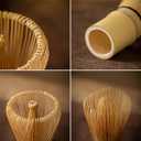 Matcha Whisk - Bamboo Whisk for Matcha Powder, Handcrafted Organic Traditional Japanese Chasen, 100-Prong Matcha Stirrer Wisk Mixer Brush for Authentic Tea Preparation
