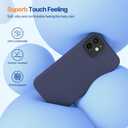 Miracase Compatible with iPhone 12 Case and iPhone 12 Pro Case, Liquid Silicone Gel Rubber Full Body Protection Shockproof Drop Protection Phone Case for iPhone 12/12 Pro 6.1 inch, Dark Blue
