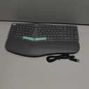 Nulea Wireless Ergonomic Keyboard, Split Keyboard with Cushioned Wrist Rest, Bluetooth and USB Connectivity, USB-C Rechargeable, Compatible with Windows Mac