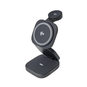 TEKNE 3 in 1 Qi2 Wireless Charger for Smartphone, Smartwatch & AirPods – Magnetic Foldable Fast Charging Station with PD Support, Travel Friendly Compact Design, MagSafe Compatible