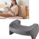 Reading & Gaming Pillow, Reading Bed Rest Pillow,Reading Lap Pillow, Memory Foam Gaming Pillow for Reading, Working, Playing, in Bed, Couch, Floor, Chair(Color:Gray)