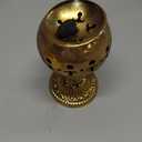 Zonon 1 Set Incense Burner with Tong, Frankincense Charcoal Incense Stand Holder, Ideal for Yoga, Spa, Aromatherapy, Home and Christian Church Censer (Gold,Retro)