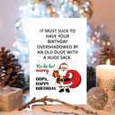 2 x Funny December Birthday Card for Him Her, Hilarious Santa Christmas Birthday Card for Family Friend Boys Girls, Humorous Xmas Holiday Bday Cards for Men Women (#7)