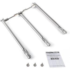 SafBbcue 69787 Grill Burner Tubes for Weber Grill GS4 Spirit II and Spirit 300 Series Grill Parts for Weber Spirit E310 E315 E320 E330 S310 S315 SP310 SP320 Burner Tube Parts, Stainless Steel