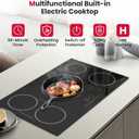 GASLAND 36 Inch Electric Cooktop, 5 Burners Glass Stove Top, ETL & FCC Certificated, 9200W Built-in Radiant Ceramic Cooktop, Slide Touch Control, Child Safety Lock, Hot Surface Indicator, 220V