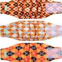 wegreeco Washable Male Dog Belly Band (Stylish Pattern)- Pack of 3 - Washable Male Dog Belly Wrap, Dog Diapers Male (Yellow Geometric, Medium)