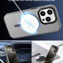 aoub for iPhone 15 Pro Case, Compatible with MagSafe, Rugged Sturdy Shockproof Protection Bumper, Magnetic Phone Case for iPhone 15 Pro, Classic Hybrid Clear Case, Black