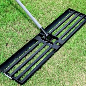 Walensee Lawn Leveling Rake, Levelawn Tool, Heavy Duty Effort Saving Lawn Level Tool, Steel Handle Lawn Leveler for Yard Garden Golf Course , Ease Level Soil Sand Dirt Surfaces, 7FT 45"x10"
