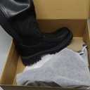 TEAIEUI Women's Knee High Boots Fashion Platform Lug Sole Tall Riding Boots Comfortable Stretch Calf Dress Long Boots Size 9.5