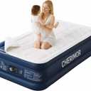 CHERIMOR Twin XL Air Mattress with Built-in Pump & Luxury Quilted Topper, 80" Length, 20" Height, 2.5 Min Fast Inflation, 500lbs Support, Blow up Mattress with Carry Bag for Guest, Camping & Home