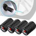 2 x Tire Valve Stem Caps for Toyota TRD Metal Car Wheel Air caps Auto Valve Stem Caps Accessories 4 Pcs Black