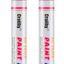 Brown Paint Markers, 2 Pack Oil-Based Waterproof Quick Dry Permanent Paint Pen Set for Rocks Painting, Wood, Fabric, Plastic, Canvas, Glass, Mugs, Metal, Tire, Stone, DIY Craft