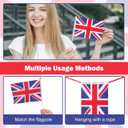 PartyKindom Union Jack Flags on Sticks Polyester Handheld Fifty Pack