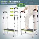 RV Step Stool with Handrails, 1 Step Stool with Handle for Elderly