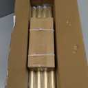 Lootkell Modern Gold Curtain Rods for Windows 48 to 84 Inches Adjustable Length Heavy Duty 1" Diameter Window Curtain Rod with Decorative Finials for Outdoor Bedroom Kitchen Living Room