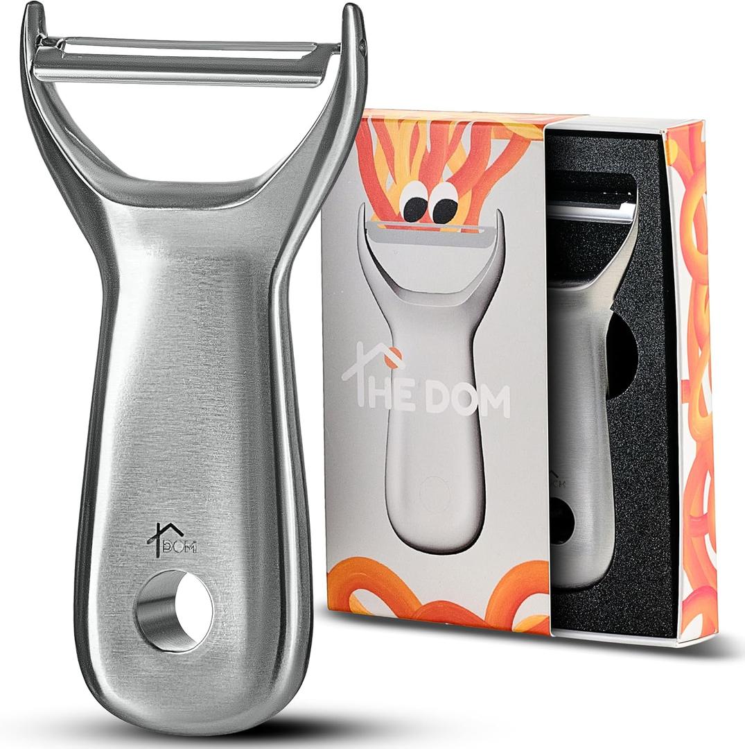 100% Stainless Steel Potato Peelers, 5Y warranty, Fruit Peeler for Kitchen, Ultra-Sharp, Ergonomic Handle, Vegetable Peelers for Kitchen, Dishwasher Safe, Pelador de papas, Veggie Peeler
