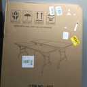 Set of 2 Folding Table 6 FT Lightweight Camping Table White Portable Plastic Rectangular Outdoor Dining Table Steel Legs Fold-in-Half with Carrying Handle for Indoor,Picnic,Party,Wedding,Events