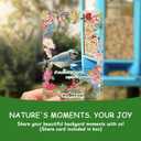 Birdream 2 Pack Bird Feeders for Outdoor Hanging, Retro Pagoda Design Fun Installation Bird Feeders, Attracting Wild Birds Chickadees Goldfinches Cardinals Finches and Sparrows - Blue