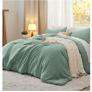 Bedsure Full Size Sage Green Soft Prewashed Bedding for All SeasonsWarm Down Alternative Bed, 1 Lightweight Comforter (82"x86")